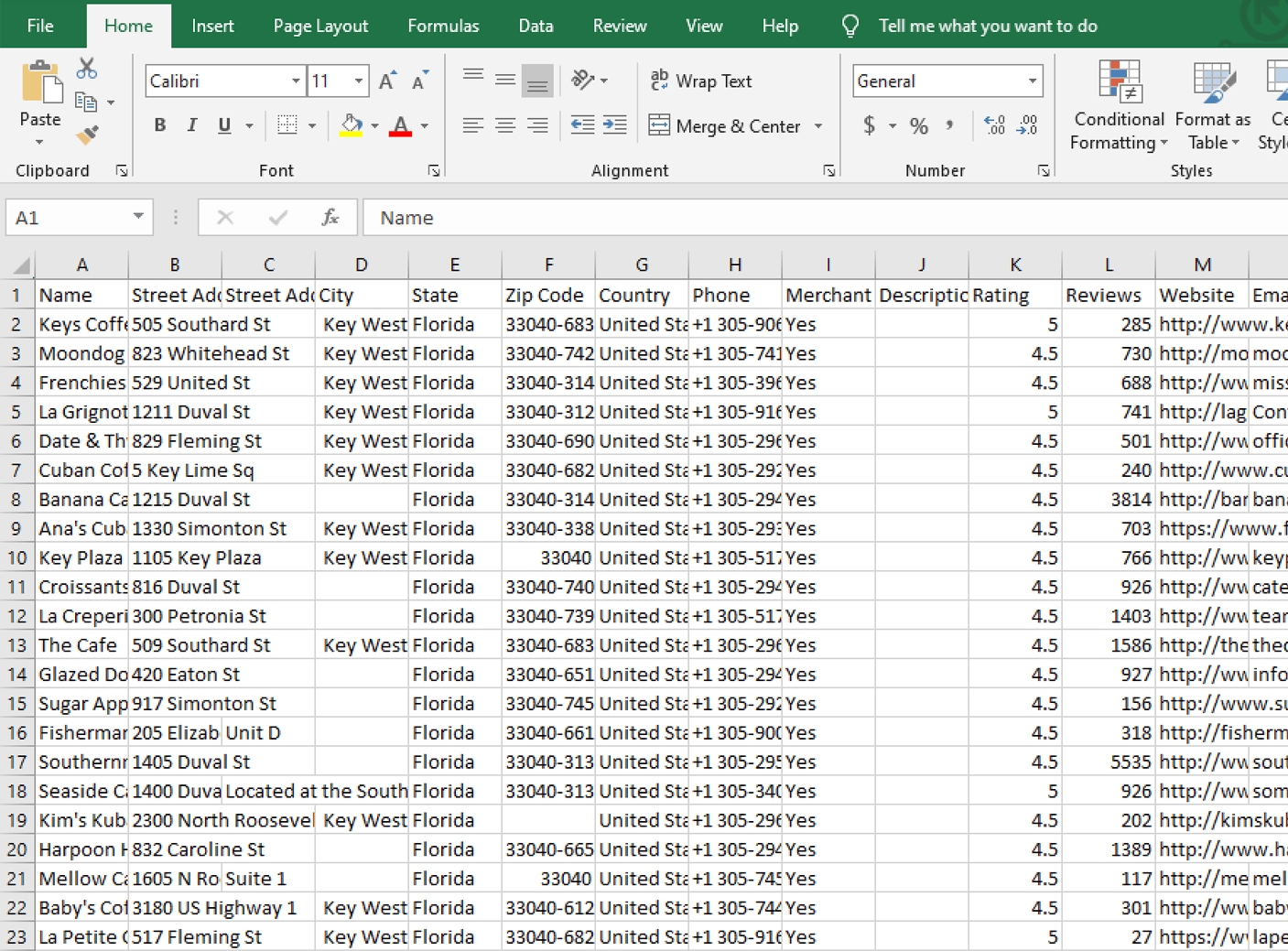 Excel Screen Shot