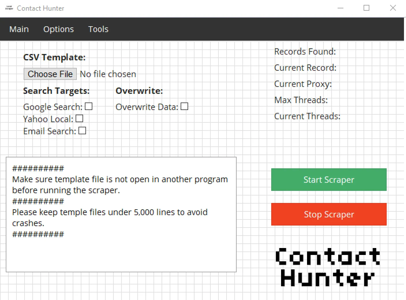 Contact Hunter Screen Shot