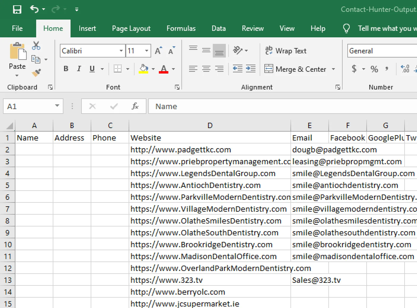 Excel Screen Shot