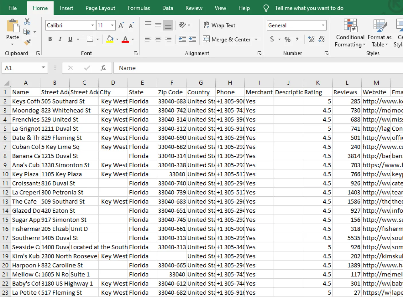 Excel Screen Shot