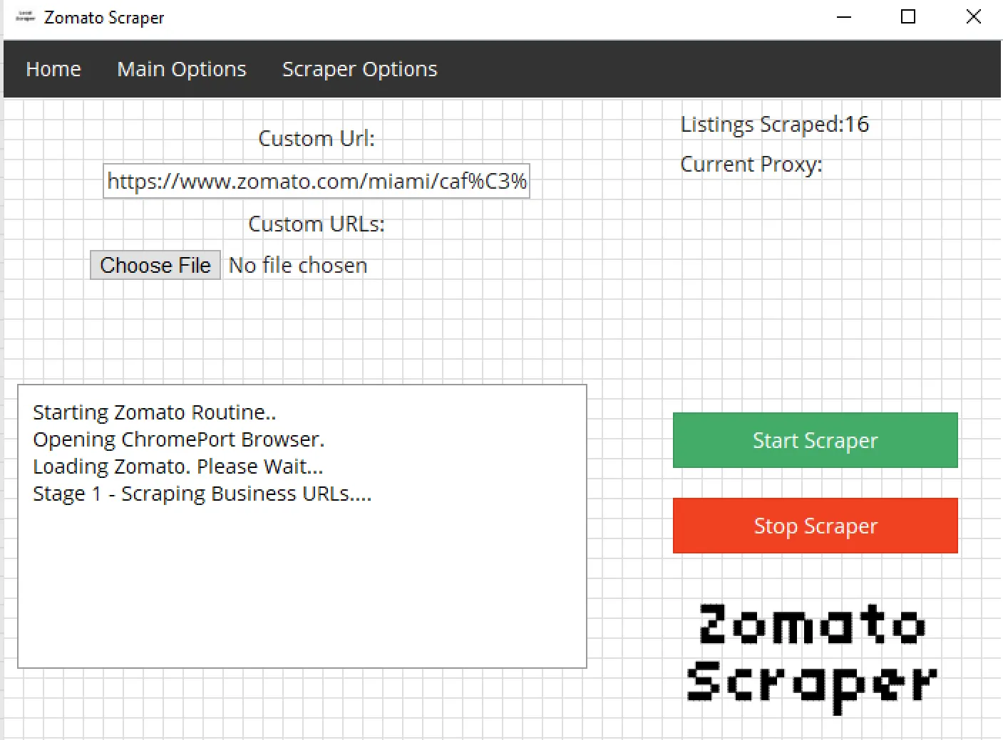 Local Scraper Screen Shot